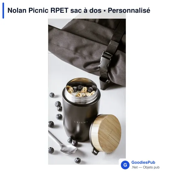 Sac à dos isotherme personnalisable Nolan Picnic avec logo - Image 12