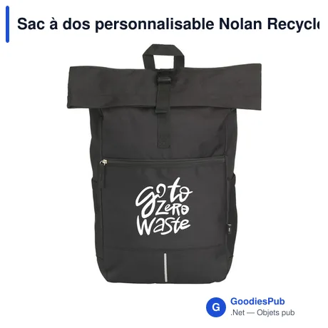Sac à dos personnalisable Nolan Recycled RPET pour ordinateuravec logo