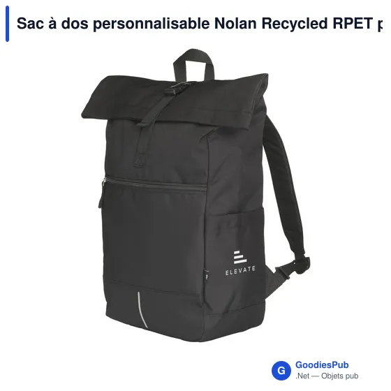 Sac à dos personnalisable Nolan Recycled RPET pour ordinateuravec logo - Image 2