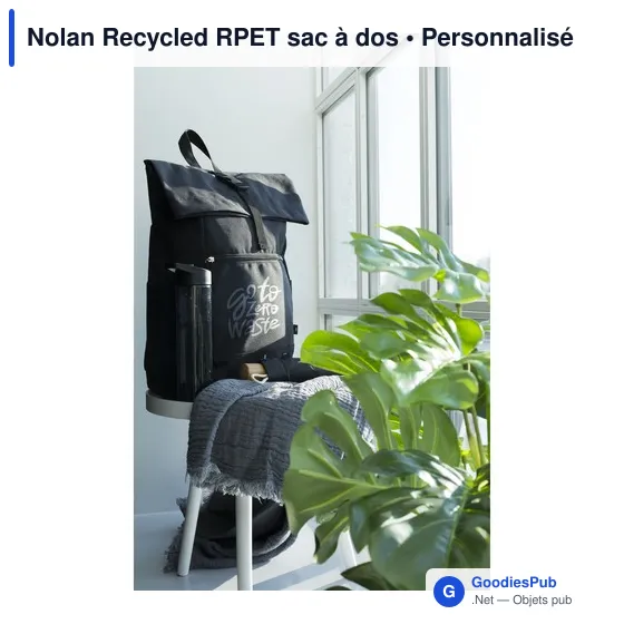 Sac à dos personnalisable Nolan Recycled RPET pour ordinateuravec logo - Image 8