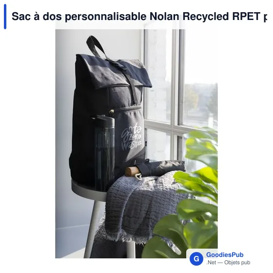 Sac à dos personnalisable Nolan Recycled RPET pour ordinateuravec logo - Image 9