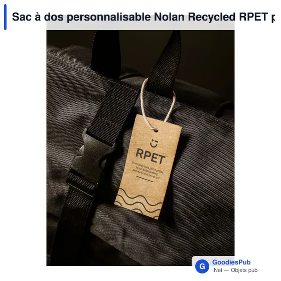Sac à dos personnalisable Nolan Recycled RPET pour ordinateuravec logo - Image 10