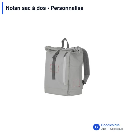 Sac à dos personnalisable Nolan avec logo - 18 L - Image 2