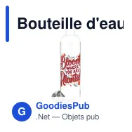 Bouteille d'eau personnalisable Nolin 1 L avec logo - Miniature 2