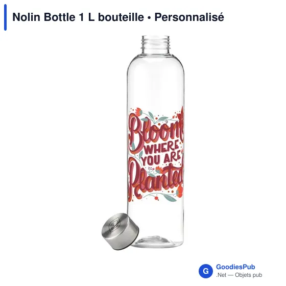 Bouteille d'eau personnalisable Nolin 1 L avec logo - Image 2