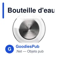 Bouteille d'eau personnalisable Nolin 1 L avec logo - Miniature 3