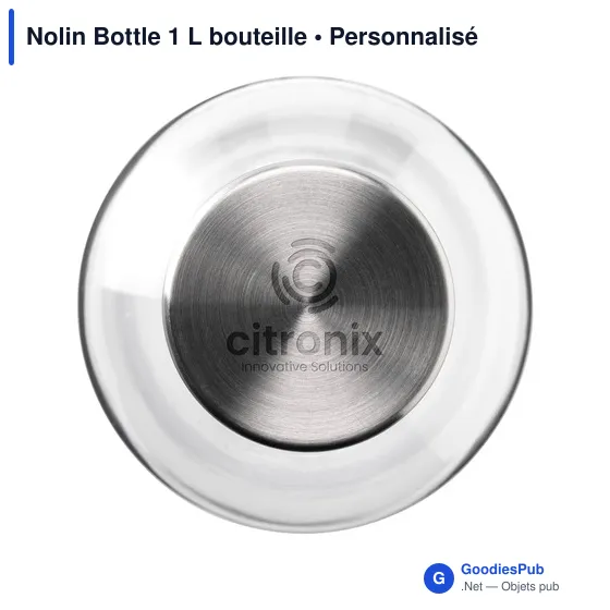 Bouteille d'eau personnalisable Nolin 1 L avec logo - Image 3