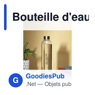 Bouteille d'eau personnalisable Nolin 1 L avec logo - Miniature 4