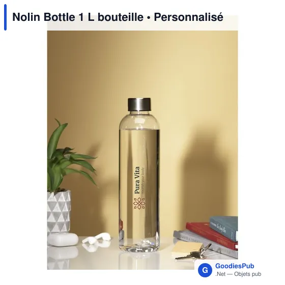 Bouteille d'eau personnalisable Nolin 1 L avec logo - Image 4
