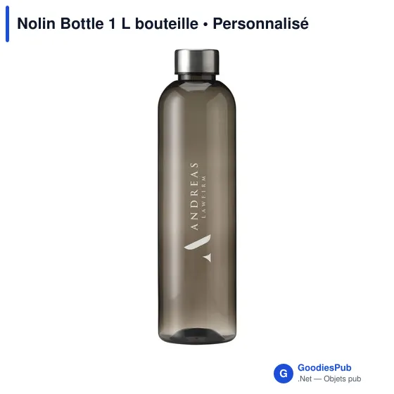 Bouteille d'eau personnalisable Nolin 1 L avec logo - Image 6