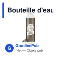 Bouteille d'eau personnalisable Nolin 1 L avec logo - Miniature 7