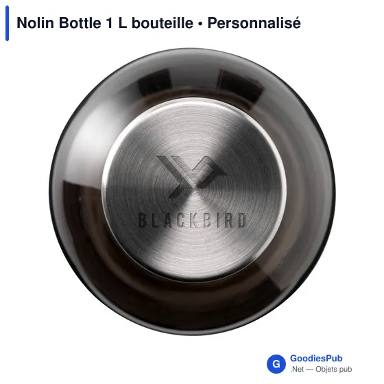Bouteille d'eau personnalisable Nolin 1 L avec logo - Image 8