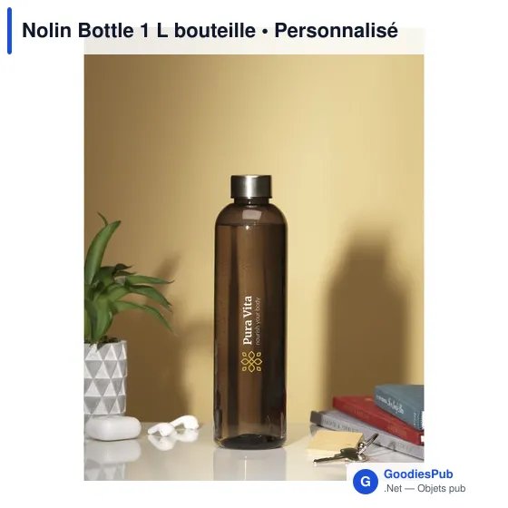 Bouteille d'eau personnalisable Nolin 1 L avec logo - Image 9