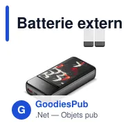 Batterie externe personnalisable 20000 mAh à écran LED avec logo - Nolu - Miniature 1