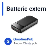 Batterie externe personnalisable 20000 mAh à écran LED avec logo - Nolu - Miniature 2