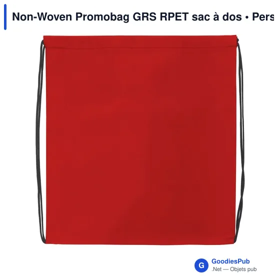 Sac à dos personnalisable Non-Woven Promobag GRS RPET avec logo - Image 1
