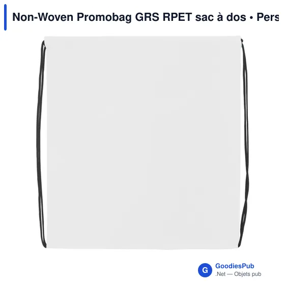 Sac à dos personnalisable Non-Woven Promobag GRS RPET avec logo - Image 3