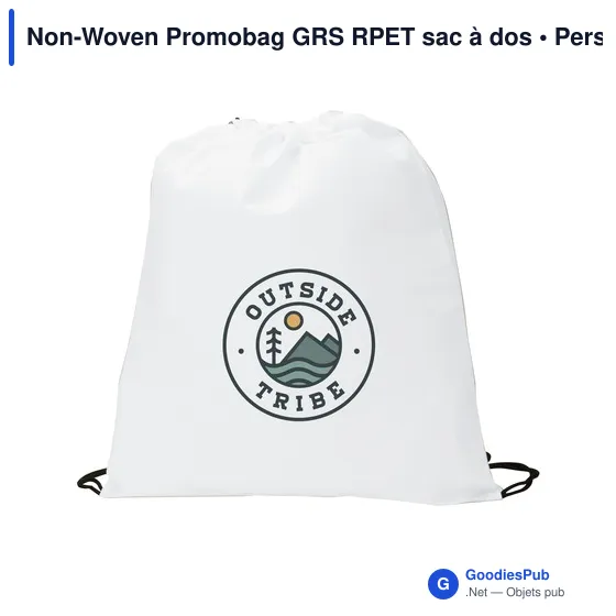 Sac à dos personnalisable Non-Woven Promobag GRS RPET avec logo - Image 4