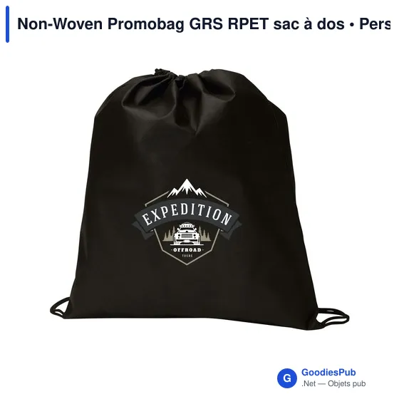 Sac à dos personnalisable Non-Woven Promobag GRS RPET avec logo - Image 8