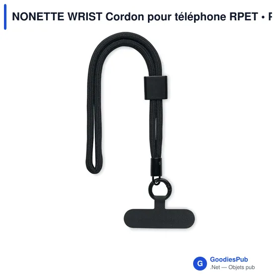 Cordon pour téléphone personnalisable avec logo - NONETTE WRIST - Image 1