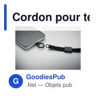 Cordon pour téléphone personnalisable avec logo - NONETTE WRIST - Miniature 4