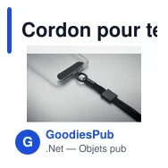 Cordon pour téléphone personnalisable avec logo - NONETTE WRIST - Miniature 5