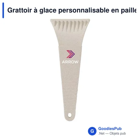 Grattoir à glace personnalisable en paille de blé avec logo