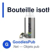 Bouteille isotherme personnalisable 500 ml avec logo - Nordvik RCS - Miniature 1