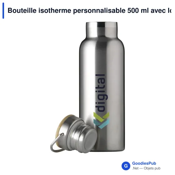 Bouteille isotherme personnalisable 500 ml avec logo - Nordvik RCS - Image 1
