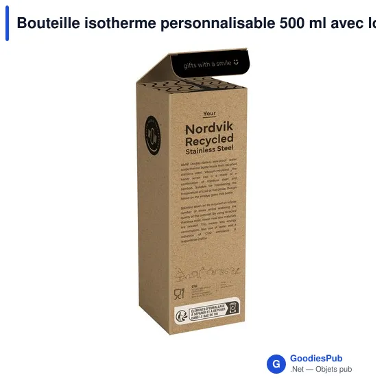 Bouteille isotherme personnalisable 500 ml avec logo - Nordvik RCS - Image 11