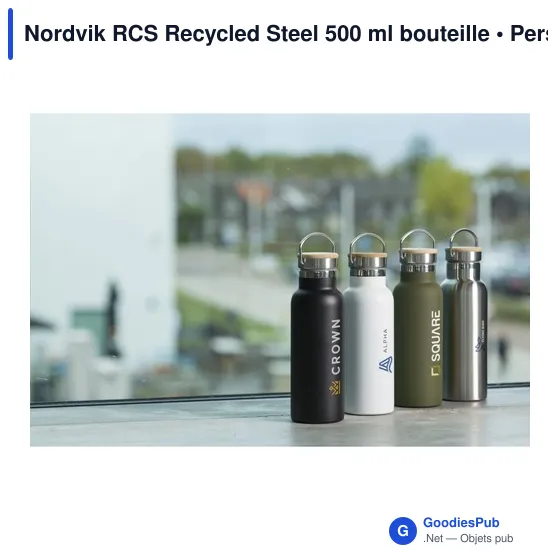 Bouteille isotherme personnalisable 500 ml avec logo - Nordvik RCS - Image 12