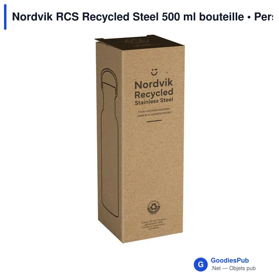 Bouteille isotherme personnalisable 500 ml avec logo - Nordvik RCS - Image 3