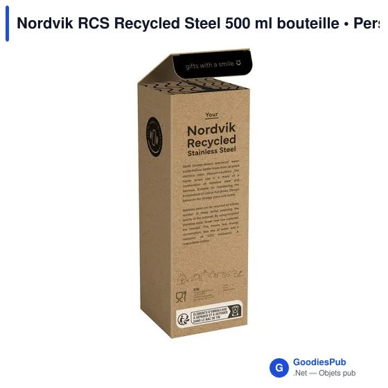 Bouteille isotherme personnalisable 500 ml avec logo - Nordvik RCS - Image 4