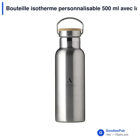 Bouteille isotherme personnalisable 500 ml avec logo - Nordvik RCS - Image 7