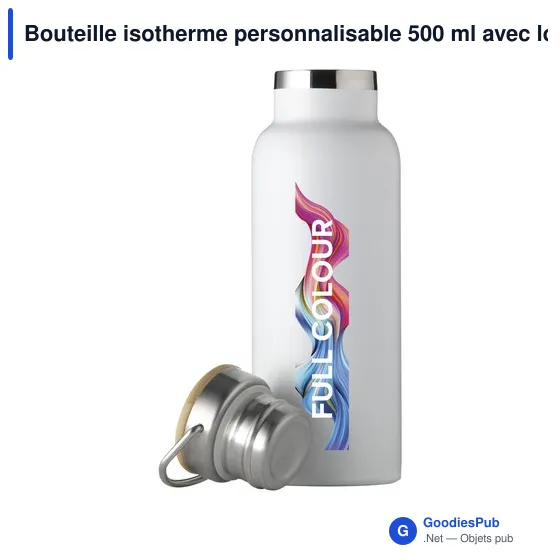 Bouteille isotherme personnalisable 500 ml avec logo - Nordvik RCS - Image 8