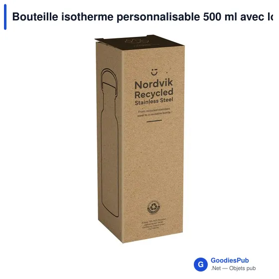 Bouteille isotherme personnalisable 500 ml avec logo - Nordvik RCS - Image 10