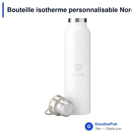 Bouteille isotherme personnalisable Nordvik RCS 750 ml avec logo