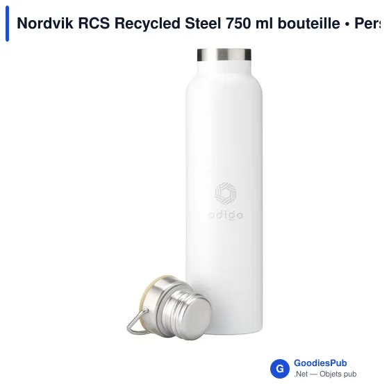 Bouteille isotherme personnalisable Nordvik RCS 750 ml avec logo - Image 1