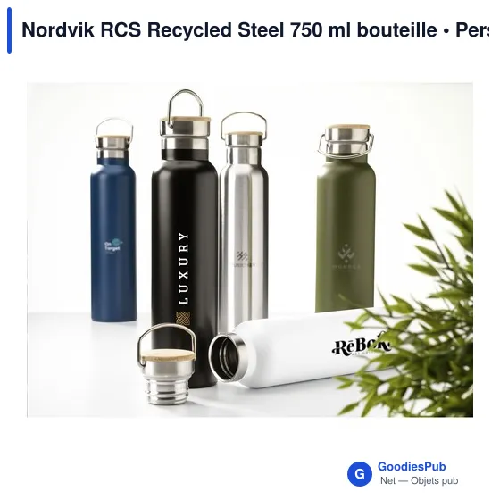Bouteille isotherme personnalisable Nordvik RCS 750 ml avec logo - Image 11
