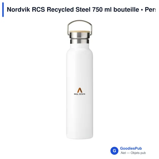 Bouteille isotherme personnalisable Nordvik RCS 750 ml avec logo - Image 7