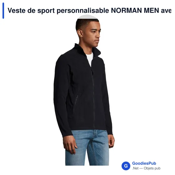 Veste de sport personnalisable NORMAN MEN avec logo - Image 3
