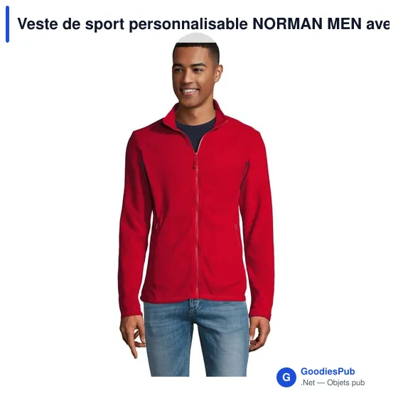 Veste de sport personnalisable NORMAN MEN avec logo - Image 4