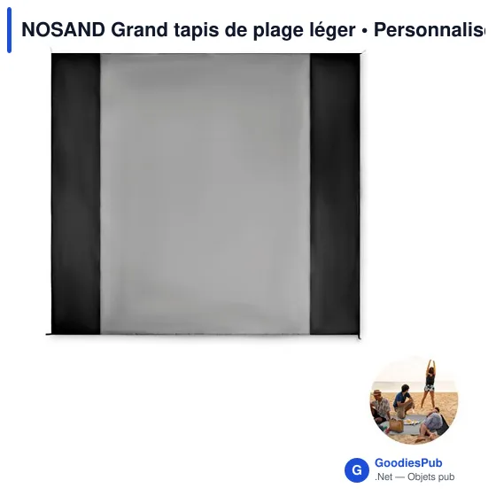 Tapis de plage personnalisable NOSAND avec logo - Grand modèle léger - Image 11