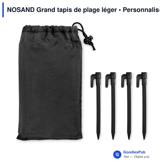 Tapis de plage personnalisable NOSAND avec logo - Grand modèle léger - Image 12