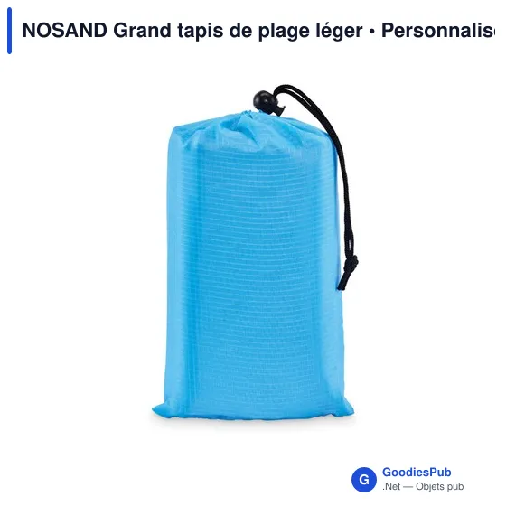 Tapis de plage personnalisable NOSAND avec logo - Grand modèle léger - Image 3