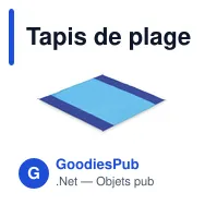 Tapis de plage personnalisable NOSAND avec logo - Grand modèle léger - Miniature 4