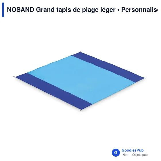 Tapis de plage personnalisable NOSAND avec logo - Grand modèle léger - Image 4