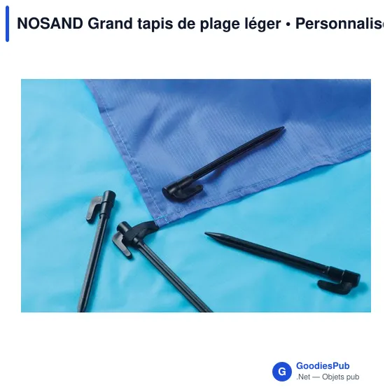 Tapis de plage personnalisable NOSAND avec logo - Grand modèle léger - Image 5
