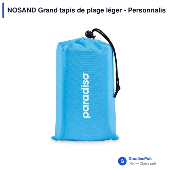 Tapis de plage personnalisable NOSAND avec logo - Grand modèle léger - Image 6