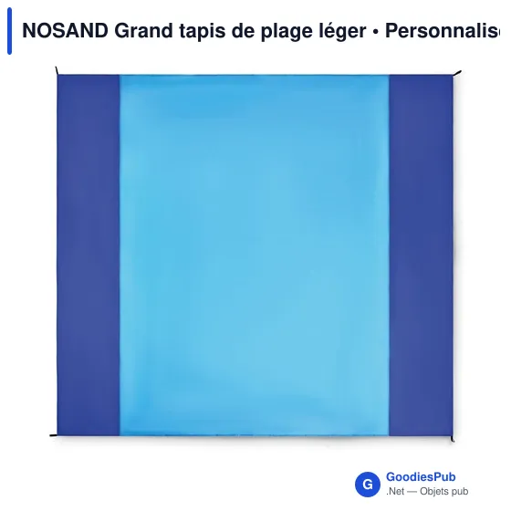Tapis de plage personnalisable NOSAND avec logo - Grand modèle léger - Image 9